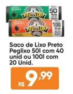 Atacado Vem Saco de Lixo Preto Peglixo oferta