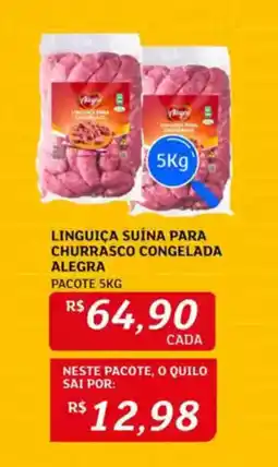 Assaí Atacadista Linguiça suína para churrasco congelada alegra oferta