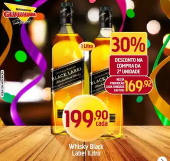 Supermercados Guanabara Whisky Black Label oferta