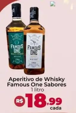 Ultrabox Aperitivo de Whisky Famous One Sabores oferta