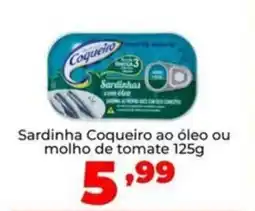 Super Nicolini Sardinha Coqueiro ao óleo ou molho de tomate oferta