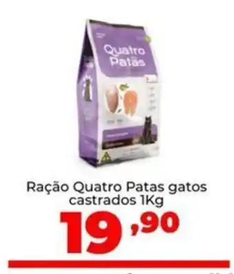 Super Nicolini Ração Quatro Patas gatos castrados oferta