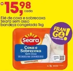 Frangolândia Filé de coxa e sobrecoxa Seara sem osso bandeja congelada oferta