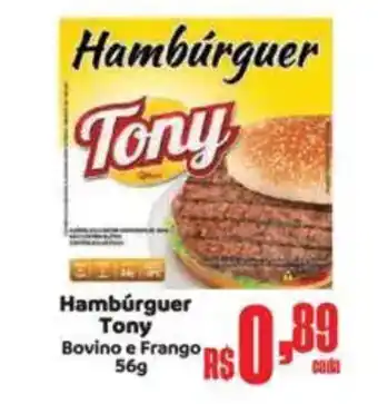 Supermercados Mateus Hambúrguer Tony Bovino e Frango oferta