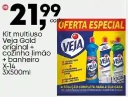 Frangolândia Kit multiuso Veja Gold original + cozinha limão + banheiro X-14 oferta