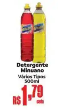 Supermercados Mateus Detergente Minuano Vários Tipos oferta