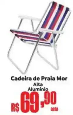 Supermercados Mateus Cadeira de Praia Mor Alta Alumínio oferta