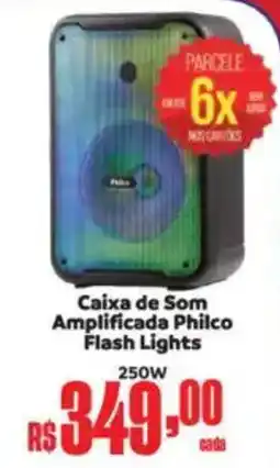 Supermercados Mateus Caixa de Som Amplificada Philco Flash Lights oferta