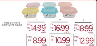 Extra Supermercado Pote de Vidro com Tampa Color P oferta