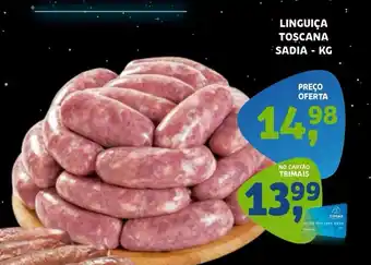 Bergamais Supermercados Linguiça toscana sadia oferta