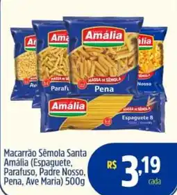 Quartetto Supermercados Macarrão Semola Santa Amália oferta