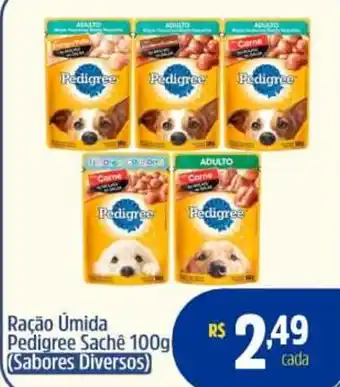 Quartetto Supermercados Ração Úmida Pedigree Sachê oferta