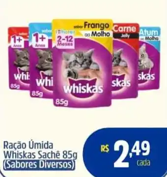 Quartetto Supermercados Ração Úmida Whiskas Sachê oferta