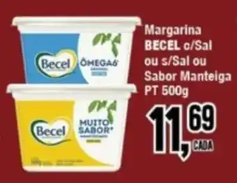 Rede Economia Margarina BECEL C/Sal ou s/Sal ou Sabor Manteiga PT oferta