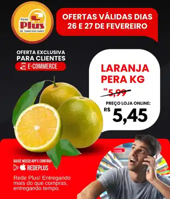 Rede Plus Supermercados Laranja pera oferta