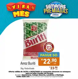 Supermercados Condor Arroz Buriti oferta