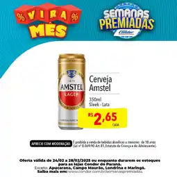 Supermercados Condor Cerveja Amstel oferta