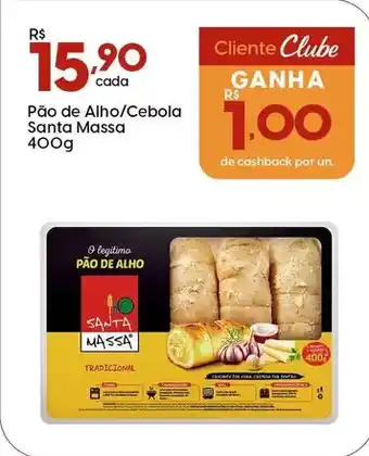 Supper Rissul Santa massa - pão de alho oferta