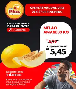 Rede Plus Supermercados Melao amarelo oferta