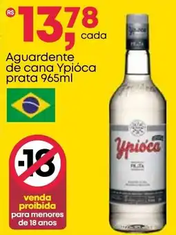 Frangolândia Aguardente de cana Ypióca prata oferta