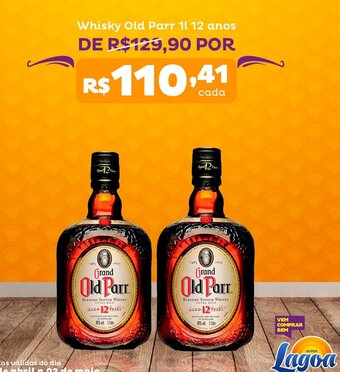 Super Lagoa Whisky Old Parr 1L 12 anos oferta