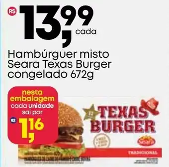 Frangolândia Hambúrguer misto Seara Texas Burger congelado oferta