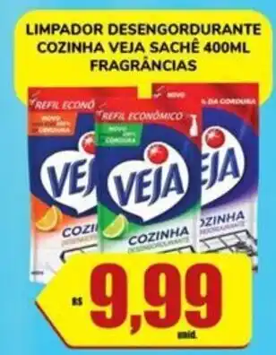 Costa Atacadão Limpador desengordurante cozinha veja sachê fragrâncias oferta