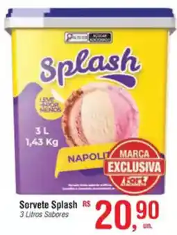 Fort Atacadista Sorvete Splash sabores oferta