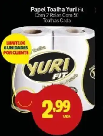 Rede Bom Lugar Papel Toalha Yuri Fit Com 2 Rolos Com 50 Toalhas Cada oferta