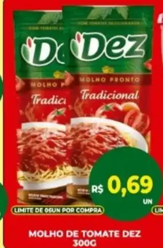 Vivendas Supermercados Molho de tomate dez oferta