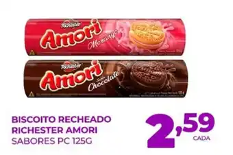 Fort Supermercados Biscoito recheado richester amori sabores pc oferta