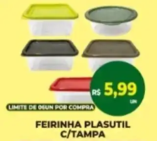 Vivendas Supermercados Feirinha plasutil c/tampa oferta