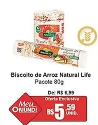 Oriundi Biscoito de Arroz Natural Life Pacote oferta