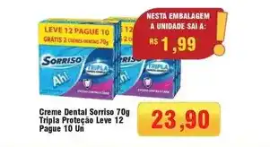 Spani Atacadista Sorriso - creme dental tripla proteção leve 12 pague 10 un oferta