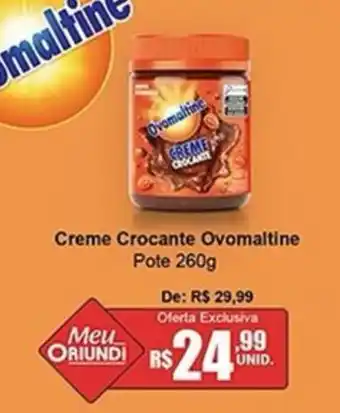 Oriundi Creme Crocante Ovomaltine Pote oferta