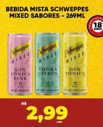 Tatico Bebida mista schweppes mixed sabores oferta