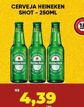 Tatico Cerveja heineken shot oferta