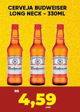 Tatico Cerveja budweiser long neck oferta