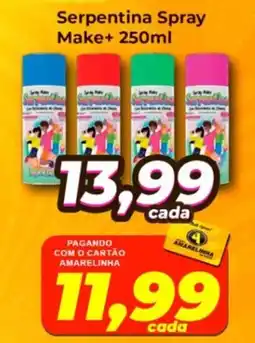 Amarelinha supermercados Serpentina Spray Make+ oferta