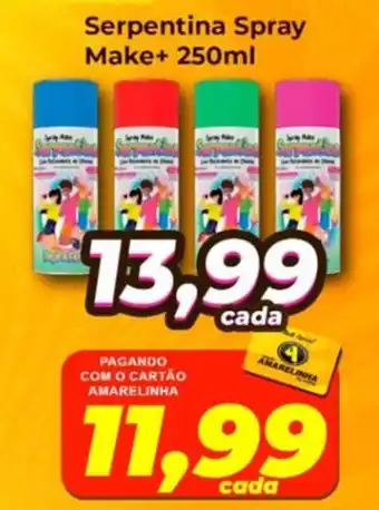 Amarelinha supermercados Serpentina Spray Make+ oferta