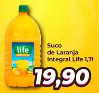 Amarelinha supermercados Suco de Laranja Integral Life oferta