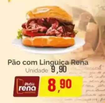 Supermercados Rena Pão com Linguiça Rena oferta