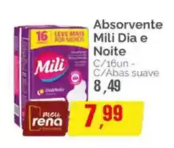 Supermercados Rena Absorvente Mili Dia e Noite oferta