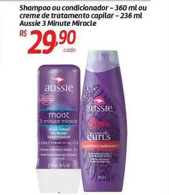 Comper Shampoo Ou Condicionador Ou Creme De Tratamento Capilar Aussie 3 Mintue Miracle oferta
