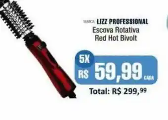 Lizz Professional Escova Rotativa Red Hot Bivolt