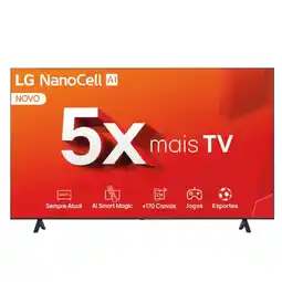 Benoit Smart TV LG 55 55NANO80T 4K Ultra HD Processador a5 Ger7 AI Hub de Esportes Alexa e Chromecast oferta