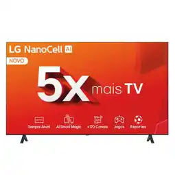 Benoit Smart TV LG 65 65NANO80 4K Ultra HD Processador a5 Ger7 AI Hub de Esportes Alexa e Chromecast oferta