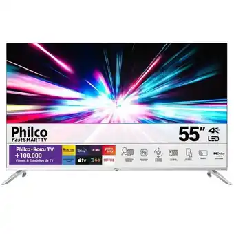 Benoit Smart TV Philco PTV55G7PR2CSB 55 DLED Roku TV Dolby Áudio oferta