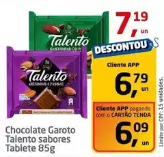 Tenda Atacado Garoto - chocolate talento sabores oferta