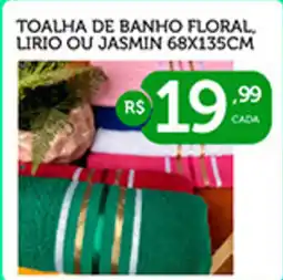 CenterBox Toalha de banho floral, lirio ou jasmin oferta